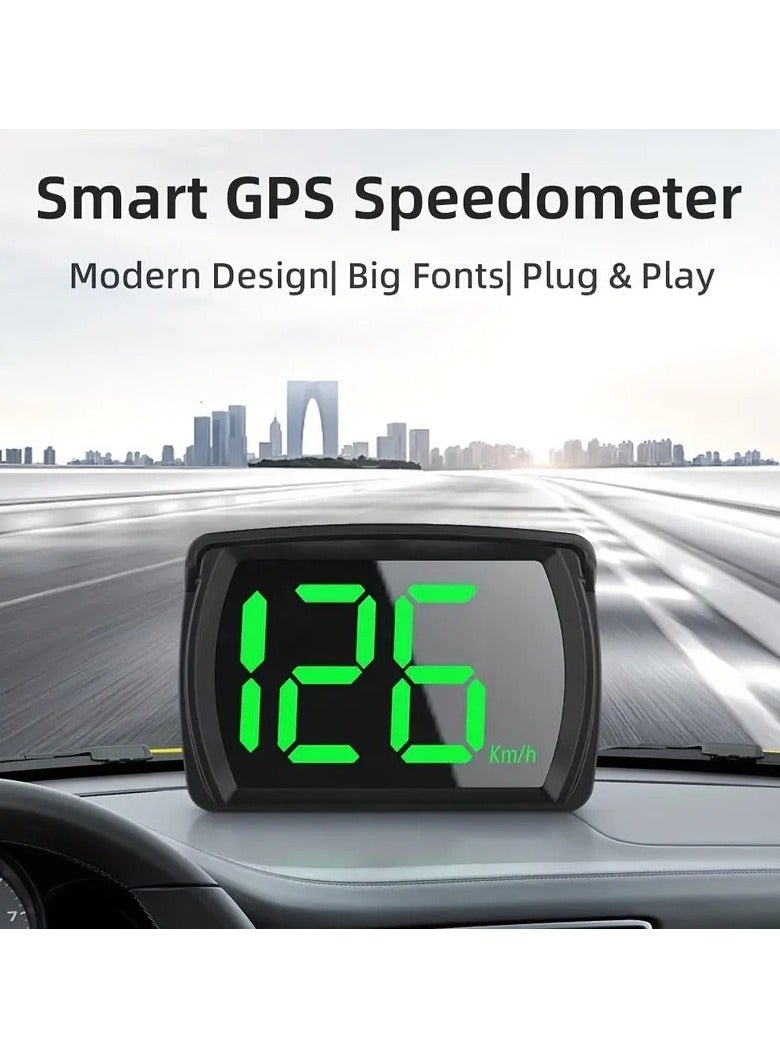 Generic Car HUD Speedometer, Clear Speed Display,  USB Power Cable - Ideal for Cars, Trucks, Buses - KM/H  - Image 1