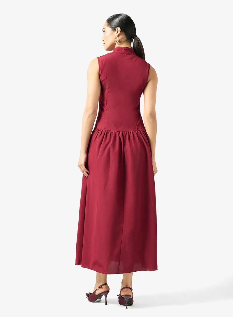 Ella Sleeveless Dress With Drop Waist Detail