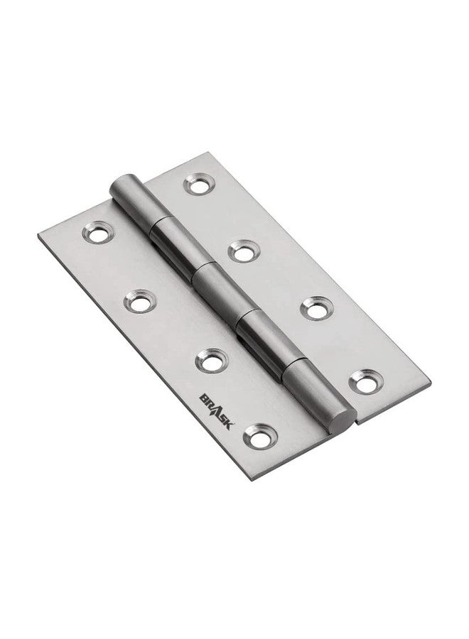 BRASK Premium Stainless Steel Slow Movement Concealed Welded Hinges 5 x 12, 2.5mm Thickness (Pack of 6) Screws Included (Stainless Steel Finish) - Image 2