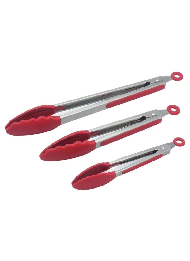 Gulfdealz 3-Piece Non-Stick Kitchen Utensil Tong Set 