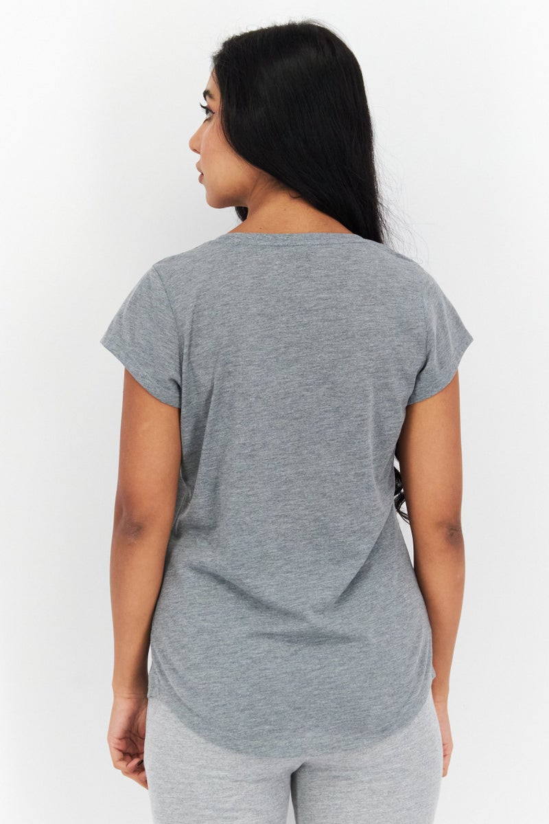 PUMA Women Sportswear Fit Short Sleeves Training Top, Grey - Image 2