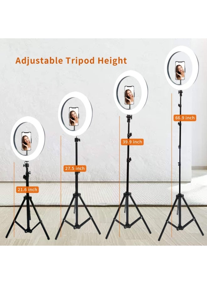 Generic 10-Inch LED Ring Light with Tripod Stand – 3 Color Modes, 8 Brightness Levels, USB Powered, with Phone Holder  - Image 5