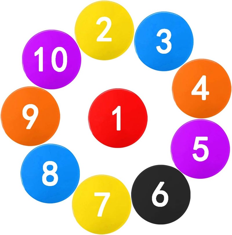 Haploon 10 Pcs Poly Spots, 9 Inch Non Slip Floor Dots Sport Set for Drills Training Soccer Football Basketball Footwork Teaching Marker Field - Image 1