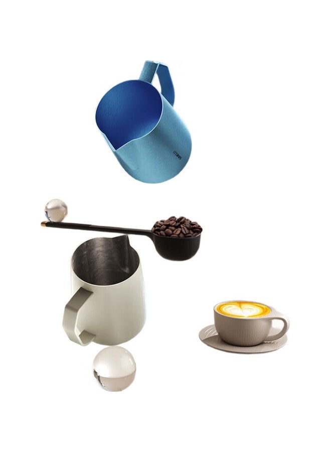 Simelo Pure Titanium Coffee Latte Art Pitcher With Pointed Spout Milk Frothing Cup Milk Frothing Pitcher Professional Latte Art Cup 450Ml Sparkling Galaxy - Image 2