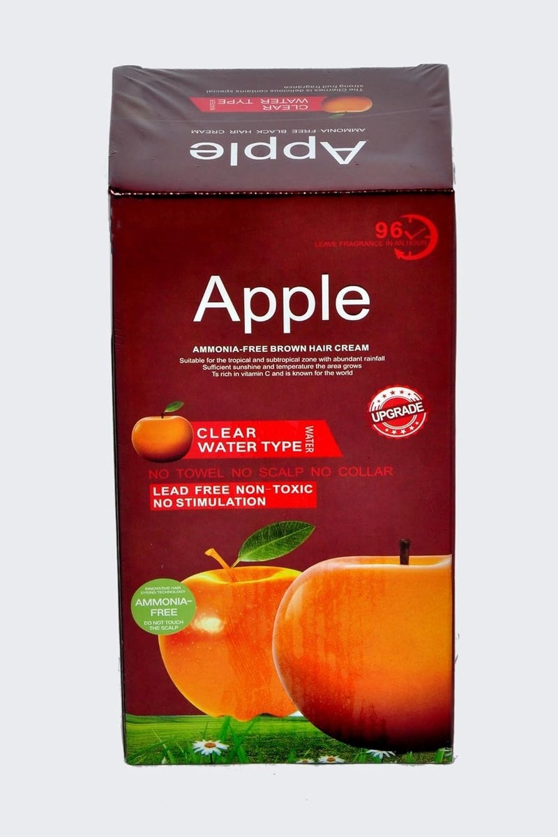 BLOOMING TIME Apple Ammonia-Free Brown Hair Cream, No-Toxic, No Stimulation - Image 1
