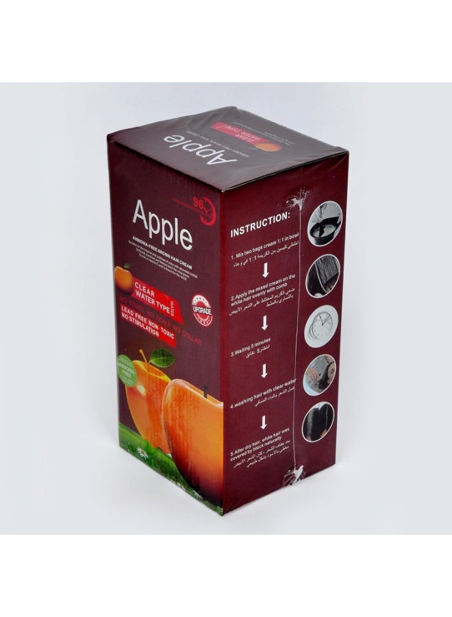 BLOOMING TIME Apple Ammonia-Free Brown Hair Cream, No-Toxic, No Stimulation - Image 2