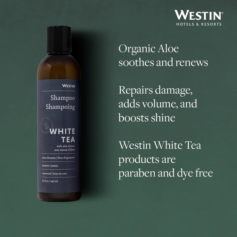 Westin شامبو ويستين الشاي الأبيض والألوة - شامبو غني بالفيتامينات ومضادات الأكسدة لجميع أنواع الشعر - رائحة الشاي الأبيض والألوة المميزة - 8 أونصات - Image 4