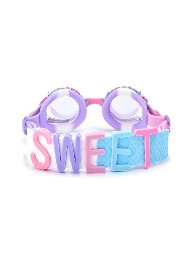 Bling 2O Girls Swim Goggles for Kids – Purple Funfetti Design, Anti-Fog UV Protection Lenses, Adjustable Strap, Leakproof Comfortable Fit for Pool, Beach, Swim Lessons & Vacation, Ages 3+ - Image 2