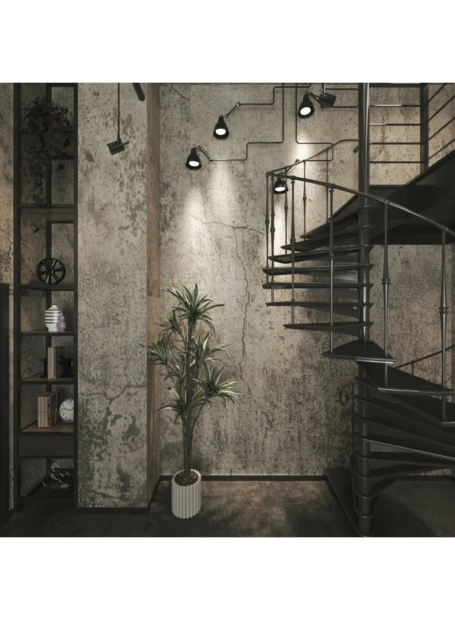 TOTIO Beige-Grey Concrete Wallpaper Matte Thick Textured Gray Cement Contact Paper Peel Stick Countertop Paper Removable Waterproof Adhesive Furniture Stickers Industrial Style Vinyl Wall Sticker 24x197inch - Image 2