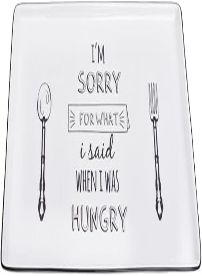 Porland Porcelain Be Happy Plate 27 * 20Cm Unique Elegant Design - White