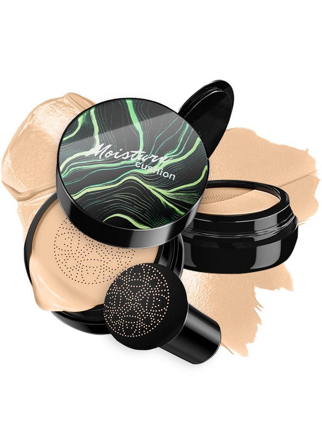 LemonSac Mushroom Head Air Cushion Cc Cream Foundation Bb Cream Foundation Makeup Moisturizing Cc Cream Liquid Foundation,Concealer Lasting Makeup Foundation Even Skin Tone Makeup Base Primer(#02 Natural)) - Image 1