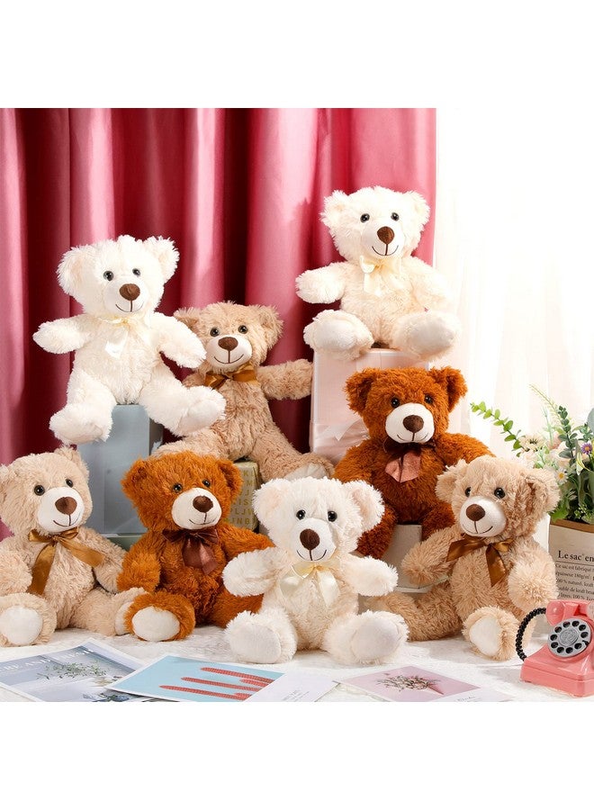 Zhanmai Zhanmai 12 Pcs 14 Inch Bear Stuffed Animal Bulk Operation 2025 Graduation Gifts Bulk Plush Stuffed Bear for Bridal Anniversary Shower Gifts(Light Brown, Khaki and White) - Image 5