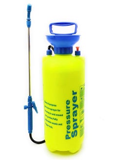 Generic Portable Pressurized Water Sprinkler Can for Gardening & Sanitizer Spraying, Manual Hand Pressure Sprayer for Agriculture, Car Cleaning - Yellow  - Image 1