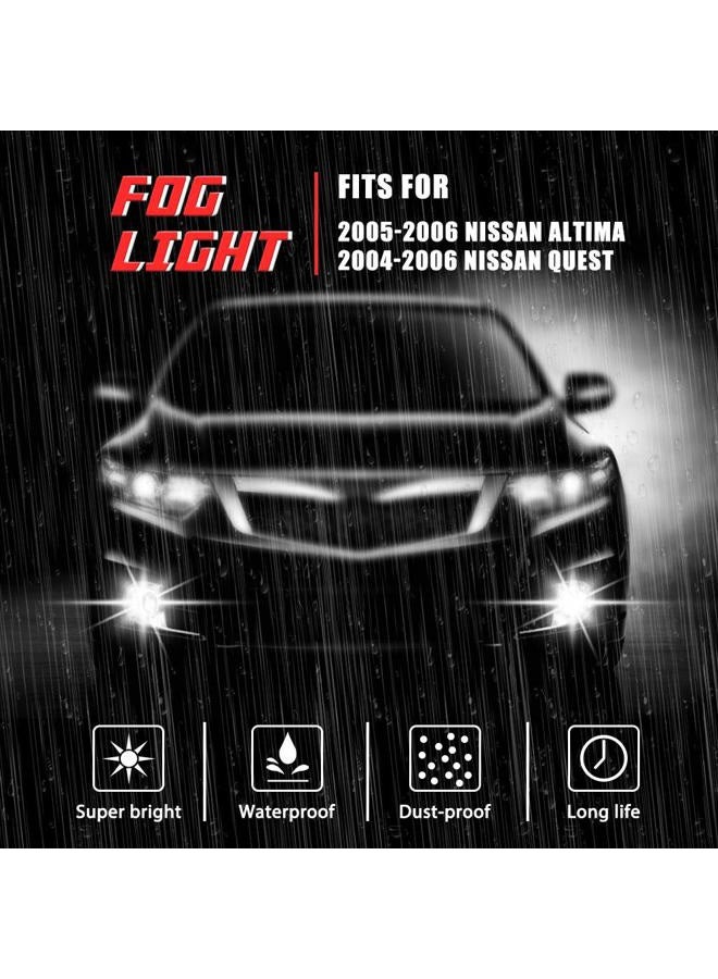 A ABIGAIL Driving Fog Lights Lamps Replacement for 2007-2018 Nissan Altima 2013-2018 Nissan Pathfinder, 2012-2019 Nissan Versa, with H11 12V 55W Halogen Bulbs & Switch - Image 3
