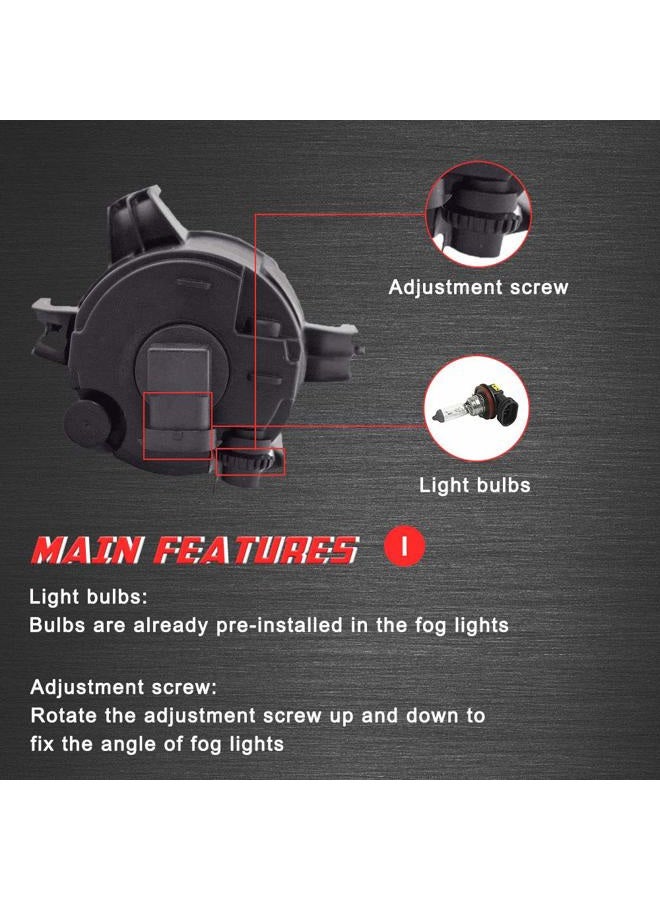 A ABIGAIL Driving Fog Lights Lamps Replacement for 2007-2018 Nissan Altima 2013-2018 Nissan Pathfinder, 2012-2019 Nissan Versa, with H11 12V 55W Halogen Bulbs & Switch - Image 5