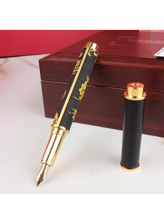 Hero [new Year Gift] High-end Collection 18k Women's Fountain Pen Gift Box, Signature Pen Business Gift Box, Horse Year Collection Gift Box, Birthday Gift, Blooming Prosperity - Image 2