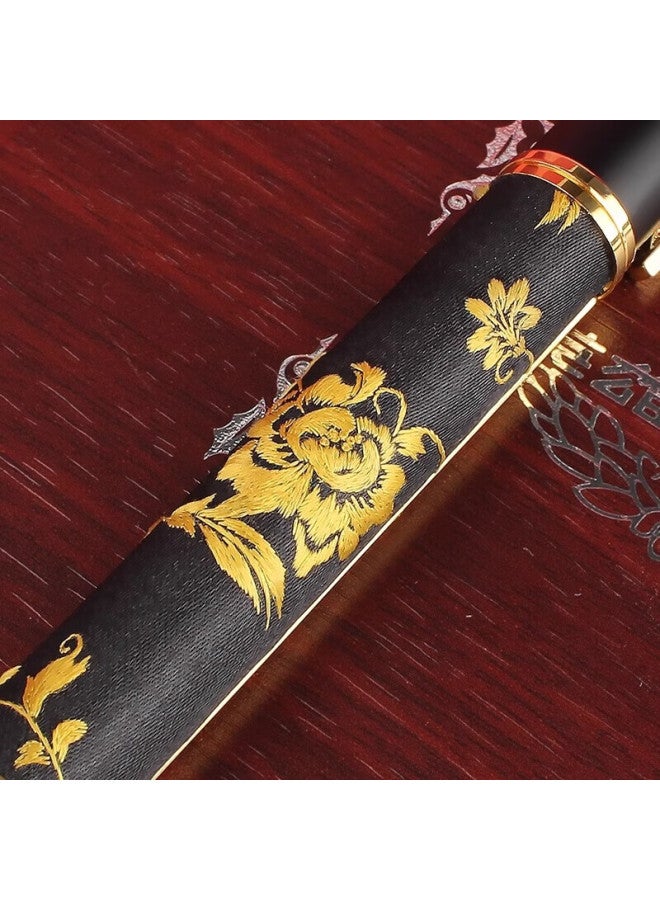Hero [new Year Gift] High-end Collection 18k Women's Fountain Pen Gift Box, Signature Pen Business Gift Box, Horse Year Collection Gift Box, Birthday Gift, Blooming Prosperity - Image 1