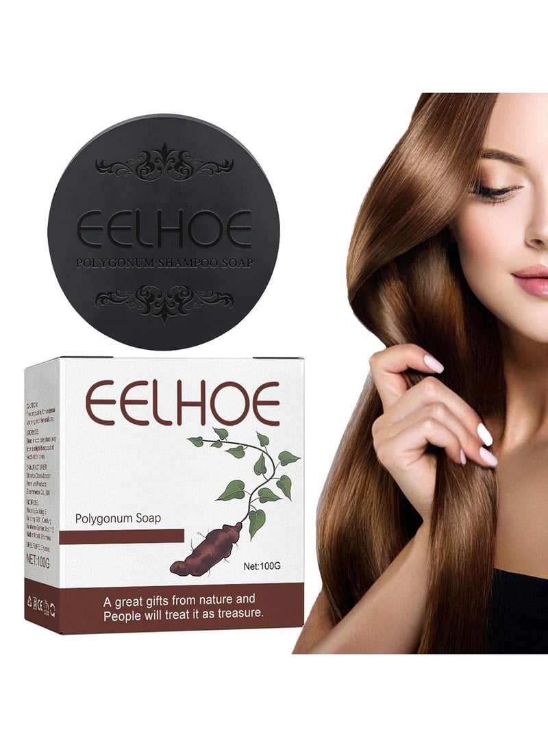 EELHOE Natural Shampoo Bar - All-Natural, Organic and Vegan Solid Shampoo for Deep Cleansing, Nourishing and Softening Hair - 100g - Image 1
