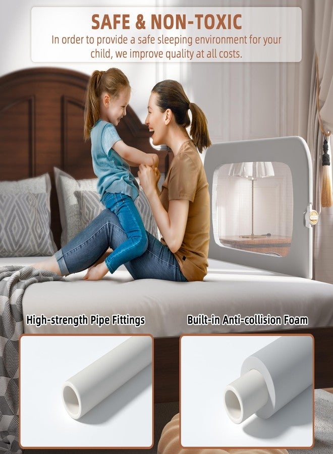 FigTime Bed Rail for Toddlers, Baby Bed Rail Guard for Kids, Toddler Bed Rails with Reinforced Anchor Fit, Height Adjustable & Foldable Bed Rail Guard for Twin, Full, Queen & King Beds (Grey, 48IN) - Image 4