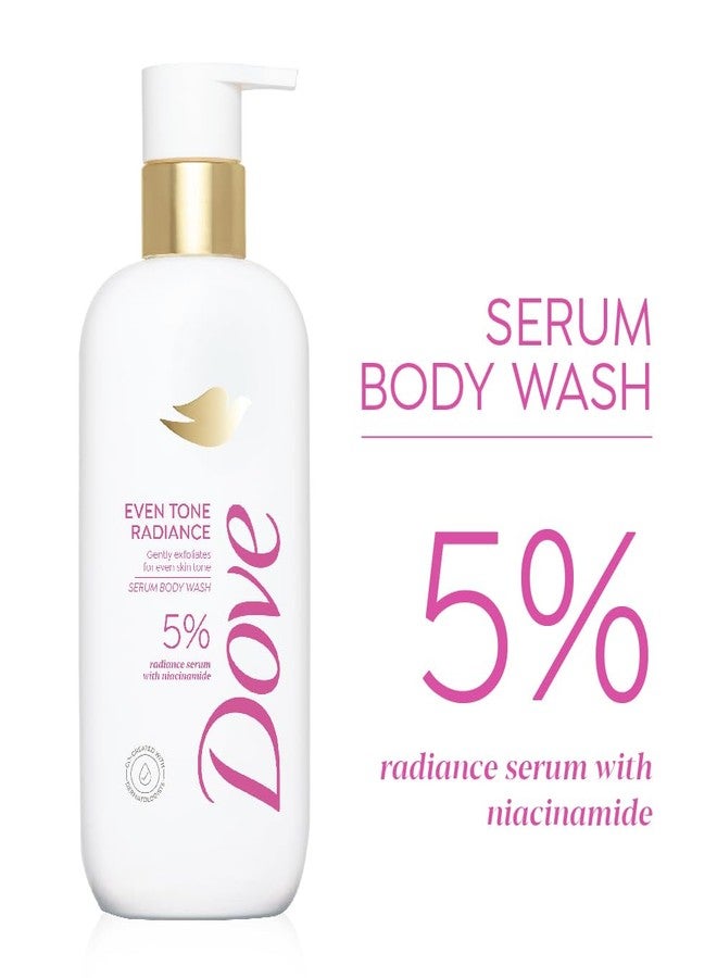 Dove Even Tone Radiance Serum Body Wash|5% Radiance Serum with Niacinamide| Gently exfoliates for even skin tone | Paraben & SLS free | 300 ml - Image 2