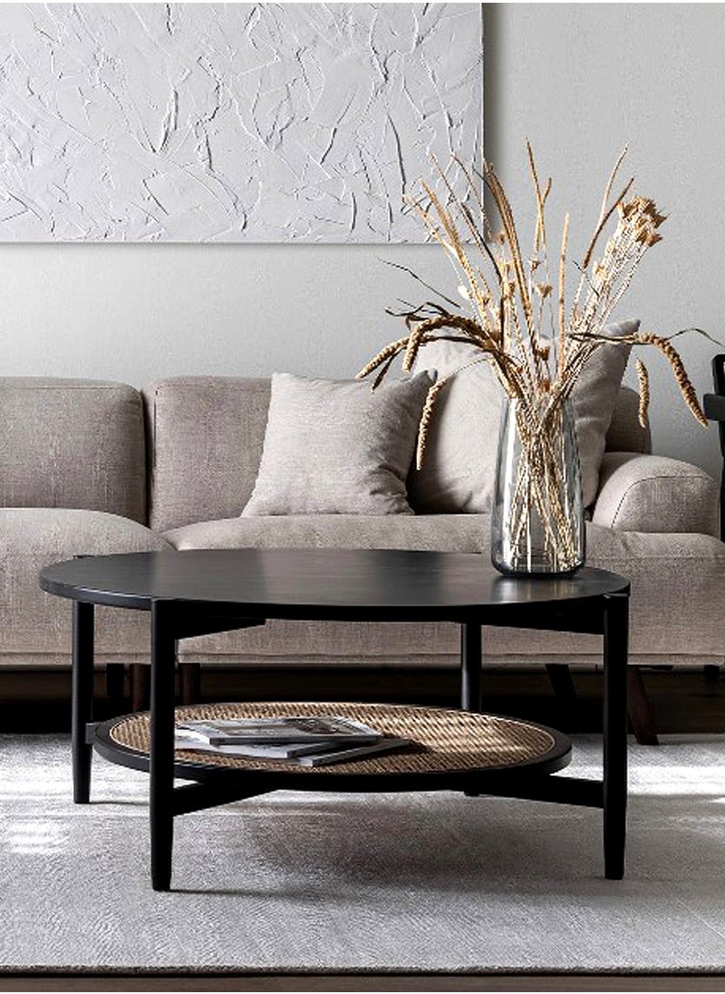 Living طقم من 7 طاولات قهوة دائرية ذات سطح زجاجي كبير 90 سم وصغير 40 سم  - Image 3