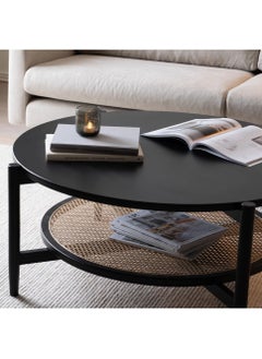 Living Luxury Round Rattan Wood Coffee Table 80*45 CM  - Image 5