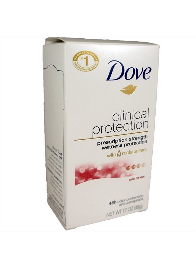 Dove Clinical Protection Antiperspirant & Deodorant, Skin Renew 1.7 oz (Pack of 2)