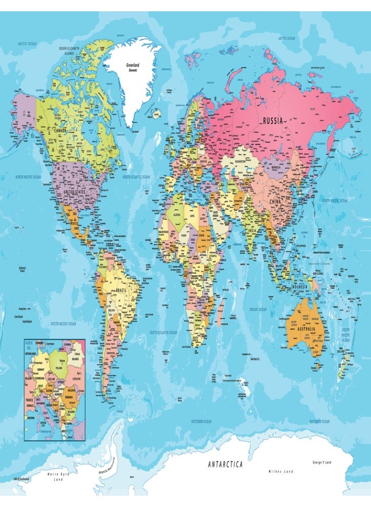 يورو جرافيكس لغز خريطة الكرة الأرضية من يوروجرافيكس، مكون من 550 قطعة - Image 2