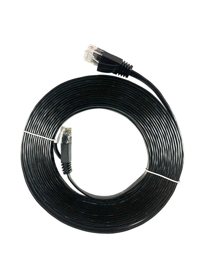 Generic - Class 6 Flat Network Cable Gigabit Ethernet Cat6 Flat Wire Finished Computer Cable 1 Meter-Color:Yellow-Line Length:2m - Image 1