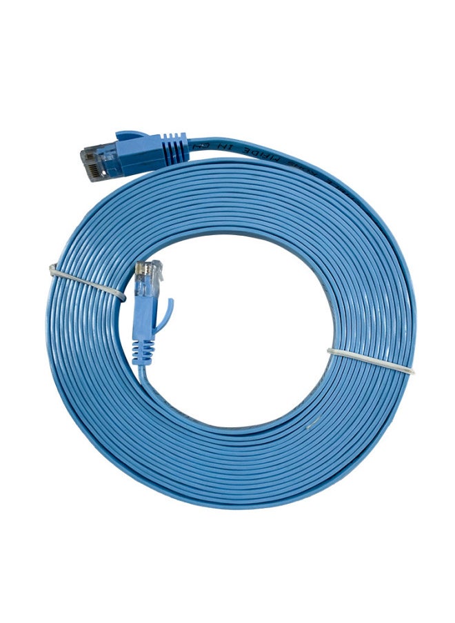 Generic - Class 6 Flat Network Cable Gigabit Ethernet Cat6 Flat Wire Finished Computer Cable 1 Meter-Color:Yellow-Line Length:2m - Image 1
