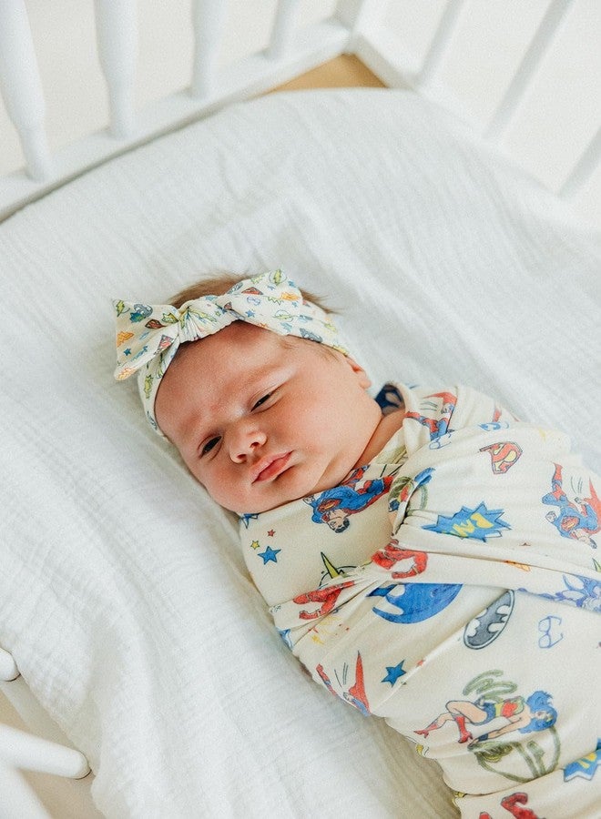 Copper Pearl Baby Bows: Stylish Headbands for Baby Girls, Premium Soft and Stretchy Baby Headbands, Perfect for Newborns, Trendy Designs - Justice League™ - Image 2