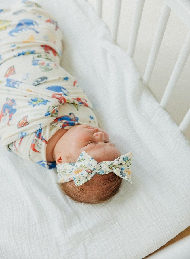 Copper Pearl Baby Bows: Stylish Headbands for Baby Girls, Premium Soft and Stretchy Baby Headbands, Perfect for Newborns, Trendy Designs - Justice League™ - Image 4