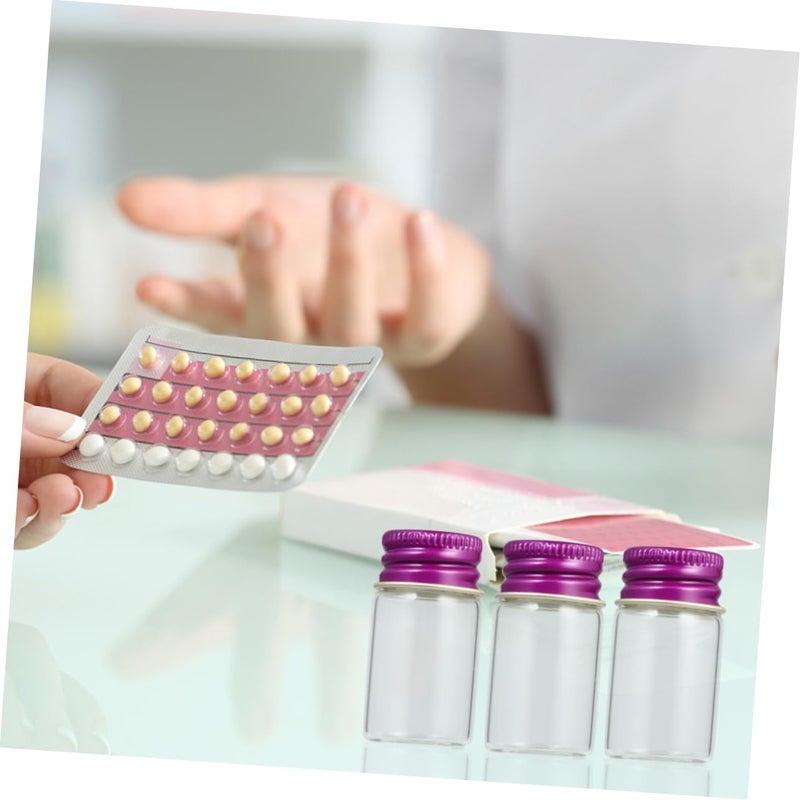 12-Pack 7ml Glass Ink Bottles Aluminum Cap Storage Vials Screw Caps Health- for Art Present - Image 5