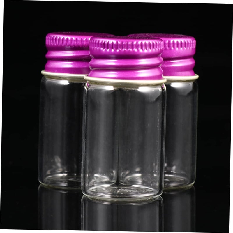 12-Pack 7ml Glass Ink Bottles Aluminum Cap Storage Vials Screw Caps Health- for Art Present - Image 3