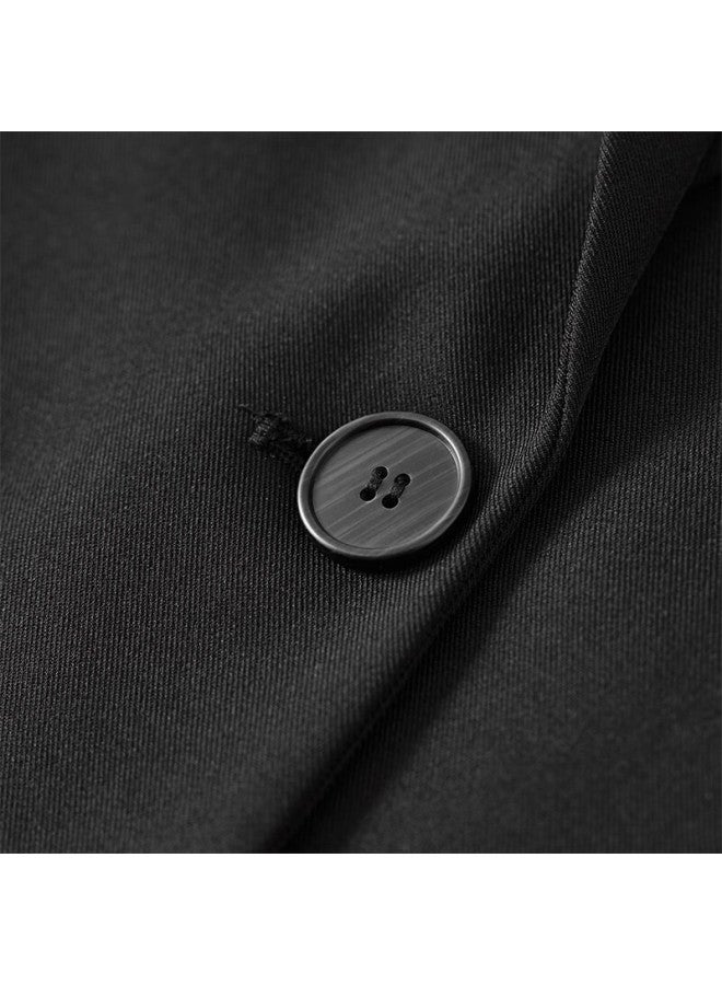 Sentubila Spring Autumn Women's Blazer Elegant Commuter Single Button Metal Logo Fake Pocket Suit Jacket Black S - Image 3