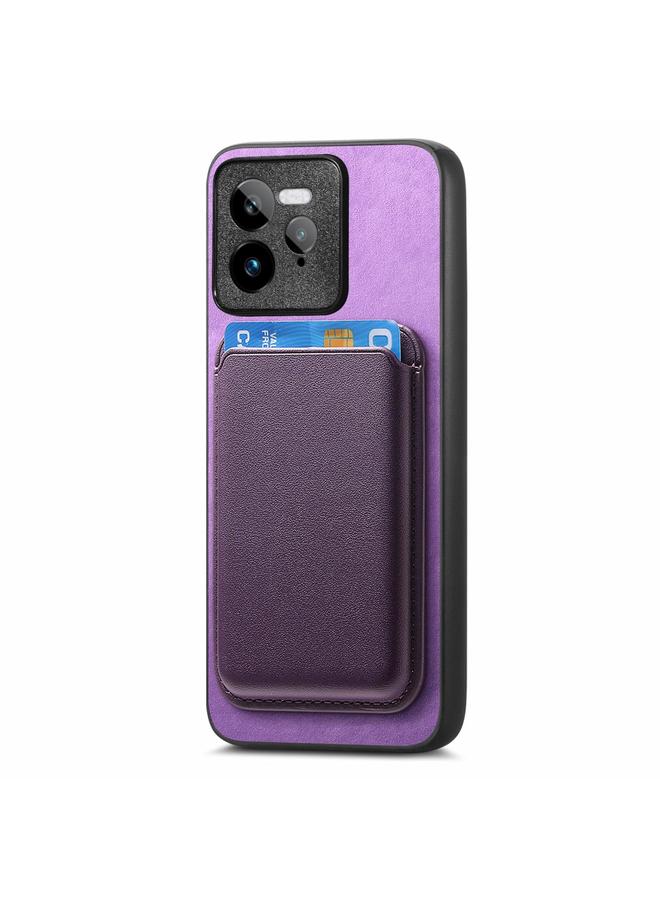 S-TOP Case For Realme GT5 5G Retro Magsafe Card Bag PU Back Cover Phone Case - Image 2