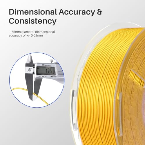 ELEGOO Silk PLA Filament 1.75mm Copper 1KG, 3D Printer Filament Dimensional Accuracy +/- 0.02mm, 1kg Spool(2.2lbs) Fits for Most FDM 3D Printers - Image 4