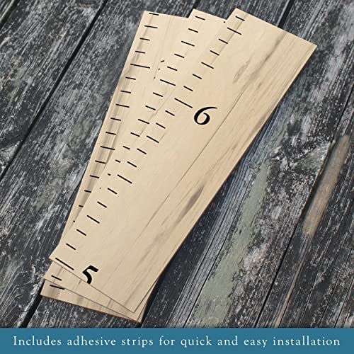Back40Life Farmhouse Style Wooden Kids Growth Chart Ruler for Boys and Girls (Weathered Natural - BMK) - Image 2