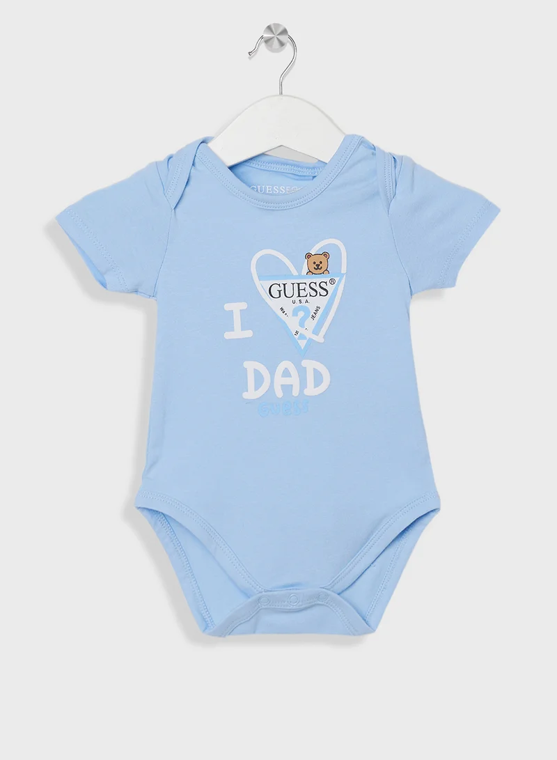 GUESS Infant Graphic Printed 2 Pack Bodysuit & Short Set