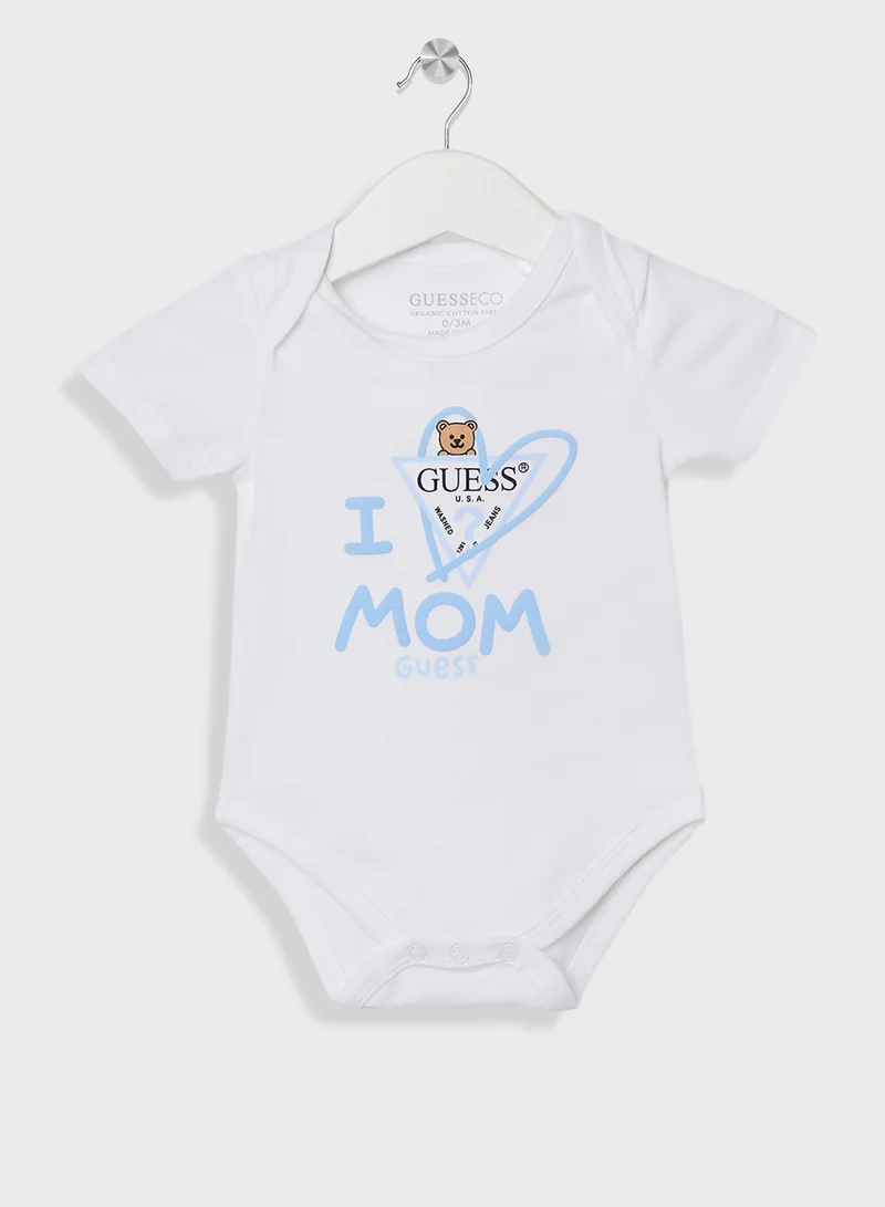 GUESS Infant Graphic Printed 2 Pack Bodysuit & Short Set