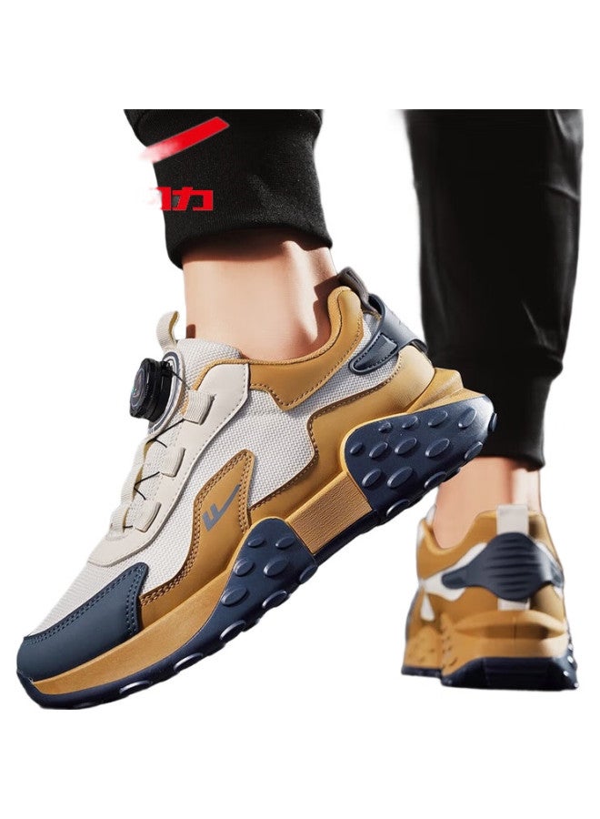 Pull Back Huili Men'S Sneakers, Chunky Dad Shoes, Summer Men'S Mesh Breathable Casual Shoes, Thick-Soled Running Shoes, Beige/Mud Yellow, Size 41 - Image 3