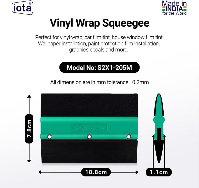 iota ممسحة الوردية ذات الحافتين لتطبيق دهانات النوافذ والملصقات وأداة التغليف (أخضر) - Image 2