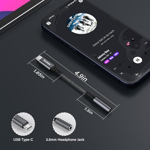 Xumee USB C to 3.5mm Headphone Jack Adapter, USB C to Aux Audio Dongle Adapter Compatible with iPhone 17/16/15 Series, Samsung Galaxy S26/S25/S24/S23 Ultra, Pixel 10/9/8 (2-Pack) - Image 5