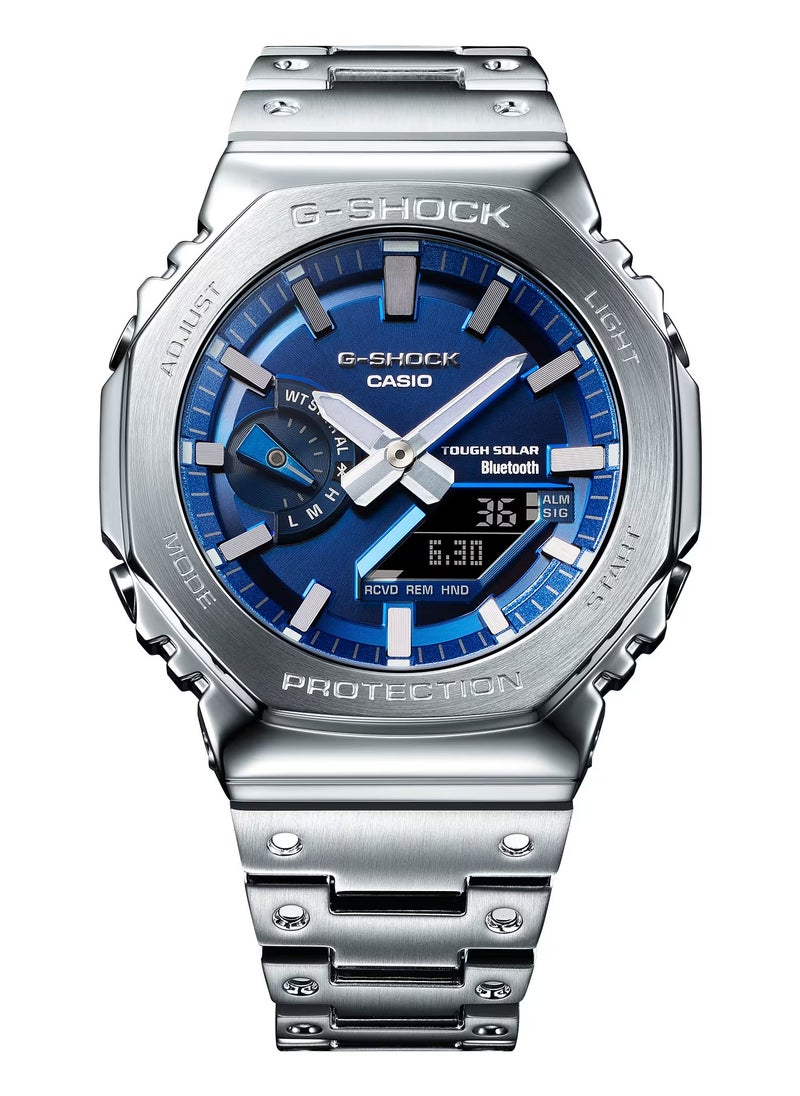 G-SHOCK - Analog+Digital Blue Dial Bluetooth Stainless Steel Men's Watch - Image 1