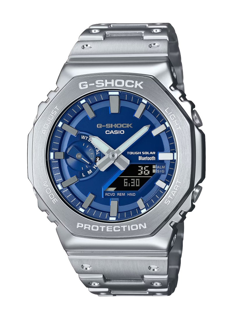G-SHOCK - Analog+Digital Blue Dial Bluetooth Stainless Steel Men's Watch - Image 1
