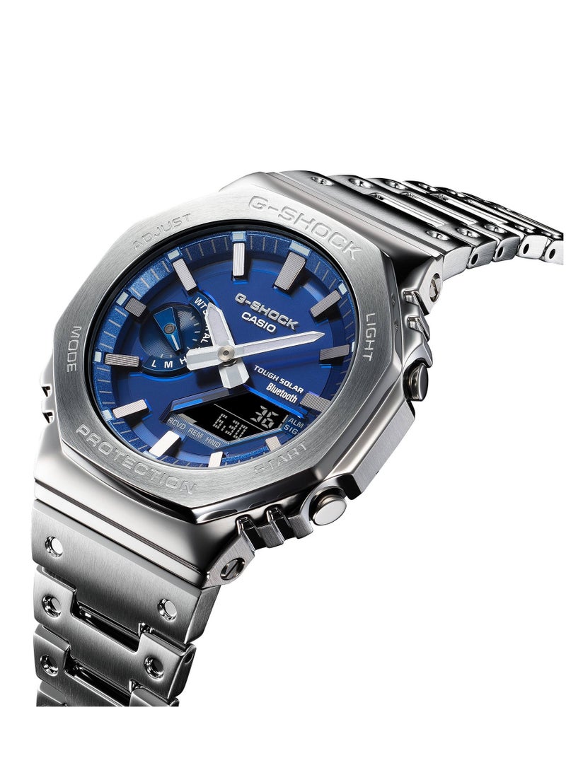 G-SHOCK - Analog+Digital Blue Dial Bluetooth Stainless Steel Men's Watch - Image 1
