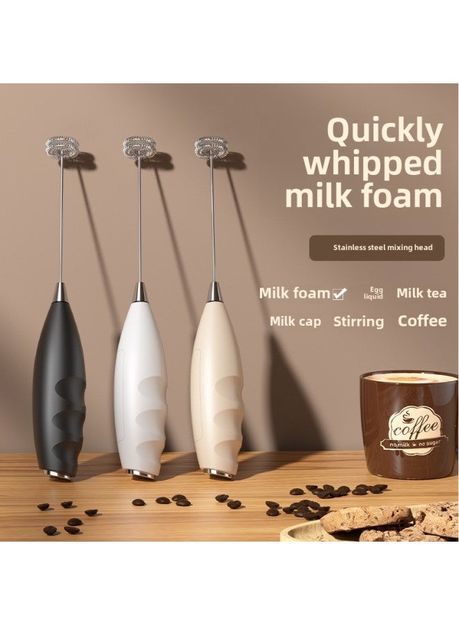 Handheld Milk Foamer Household Wireless Electric Portable Milk Foamer Coffee Stirring Stick Bubble-Color:07 Milk Frother Black Single Head  - Image 2