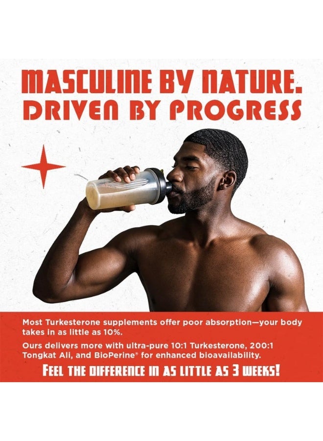 أولد سكول لابس مكمل التستوستيرون للرجال من Old School Labs تركستيرون 1500 مجم قوة قصوى تونغكات علي بيوبيرين نمو العضلات استعادة القدرة على التحمل 120 كبسولة 40 حصة - Image 3