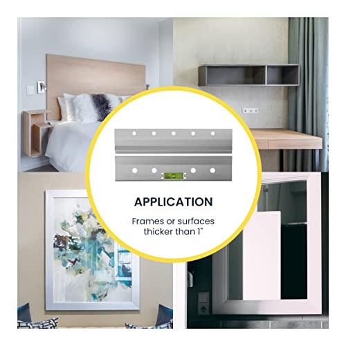 OOK 55310 French Cleat, Picture and Mirror Hanger with Hardware, 60lb, Aluminum (7 Piece) - Image 3