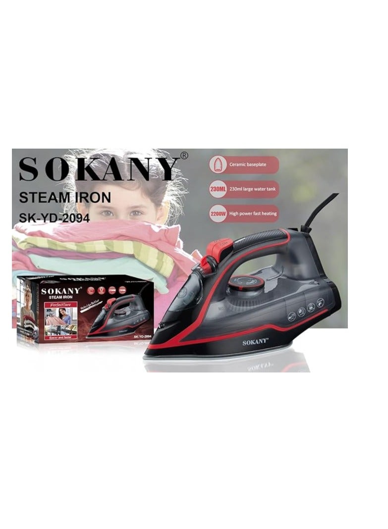 Sokany Sk-Yd-2094 Steam Iron 230Ml Capacity Water Tank - green - Image 4